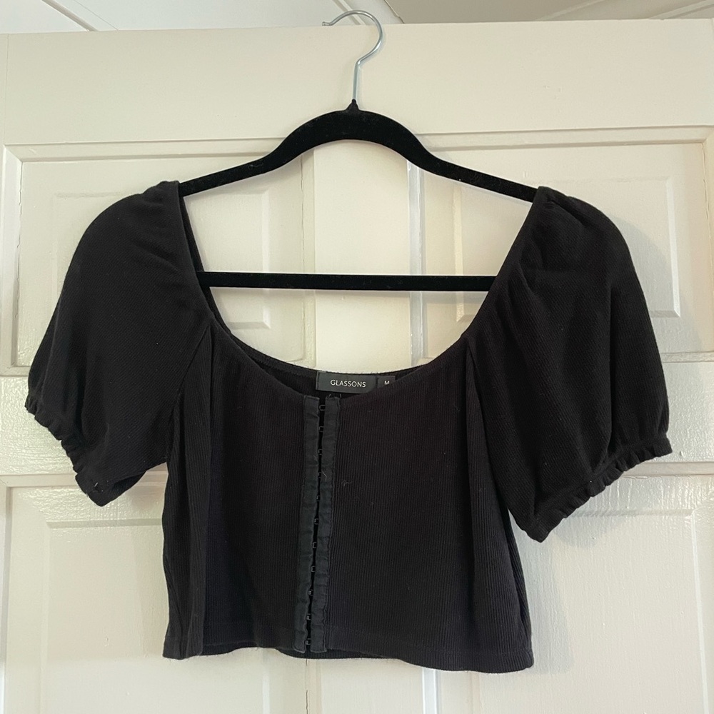 Black crop top